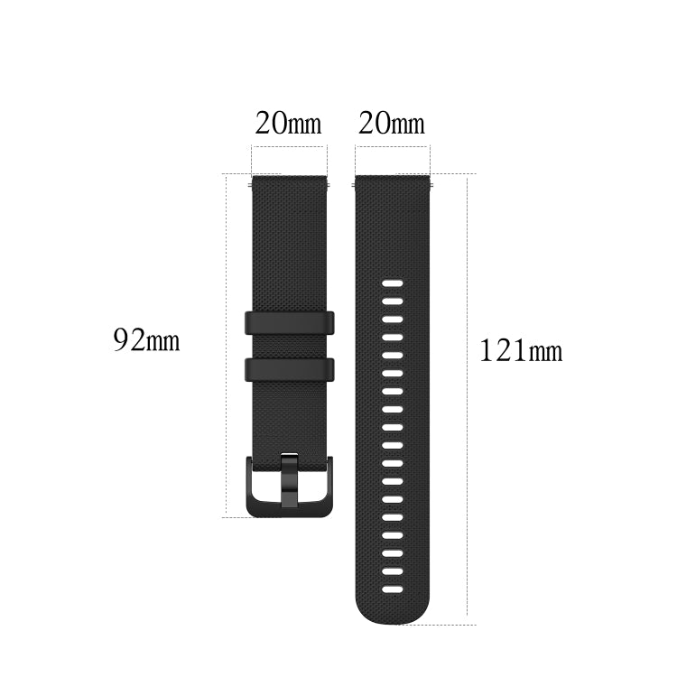 For Samsung Galaxy Watch 42mm 20mm Checkered Silicone Watch Band(Amy green) - Watch Bands by buy2fix | Online Shopping UK | buy2fix