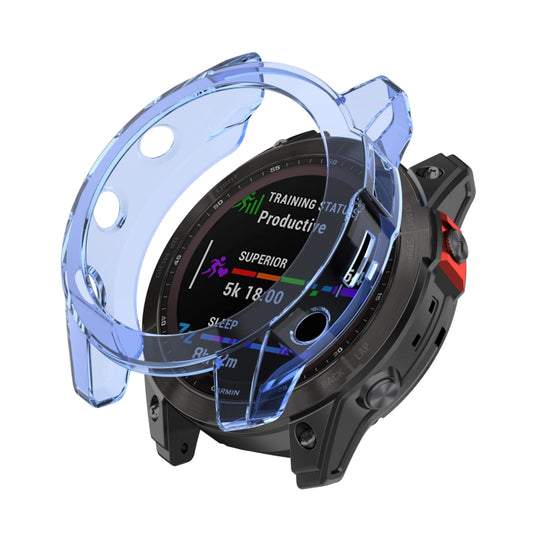 For Garmin Epix Gen2 Non-full Coverage Hollow TPU Watch Case(Transparent Blue) - Watch Cases by buy2fix | Online Shopping UK | buy2fix