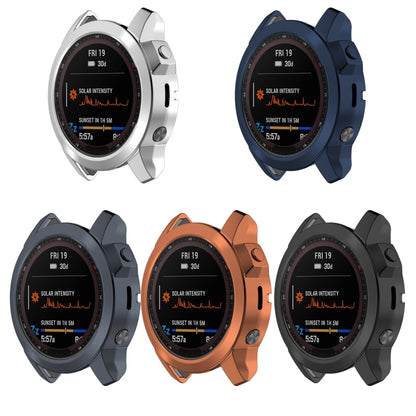 For Garmin Fenix 7S Shockproof TPU Watch Case(Dark Blue) - Watch Cases by buy2fix | Online Shopping UK | buy2fix