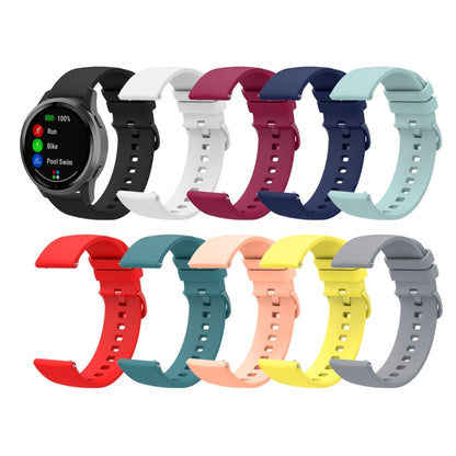 For Amazfit GTR 3 22mm Solid Color Soft Silicone Watch Band(White) - Watch Bands by buy2fix | Online Shopping UK | buy2fix