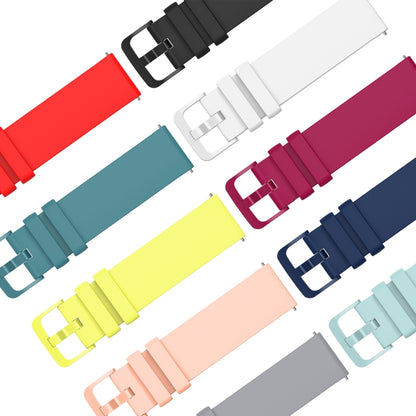 For Amazfit GTR 2e 22mm Solid Color Soft Silicone Watch Band(Pink) - Watch Bands by buy2fix | Online Shopping UK | buy2fix