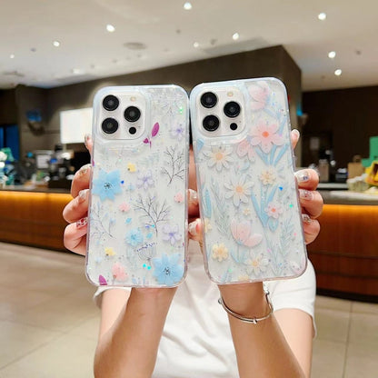 For iPhone 16 Plus Fresh Small Floral Epoxy TPU Phone Case(D01 Beautiful Bouquet) - iPhone 16 Plus Cases by buy2fix | Online Shopping UK | buy2fix