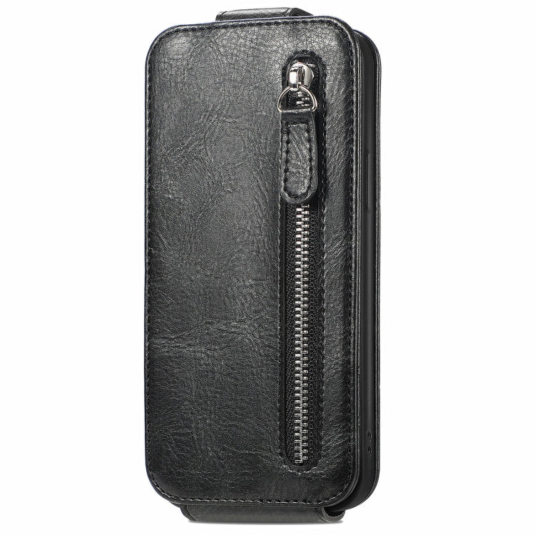 For Xiaomi Redmi Note 13 Pro 4G Zipper Wallet Vertical Flip Leather Phone Case(Black) - Note 13 Pro Cases by buy2fix | Online Shopping UK | buy2fix