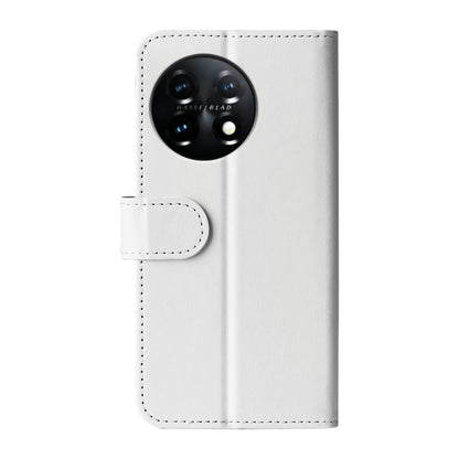 For OnePlus 11 R64 Texture Horizontal Flip Leather Phone Case(White) - OnePlus Cases by buy2fix | Online Shopping UK | buy2fix