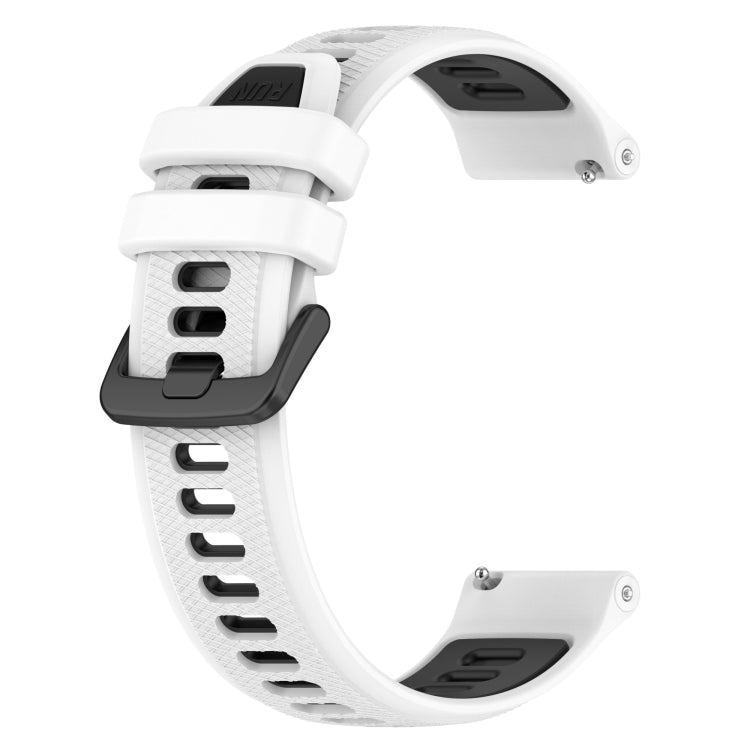 For Huawei GT2 Pro 22mm Sports Two-Color Silicone Watch Band(White+Black) - Watch Bands by buy2fix | Online Shopping UK | buy2fix