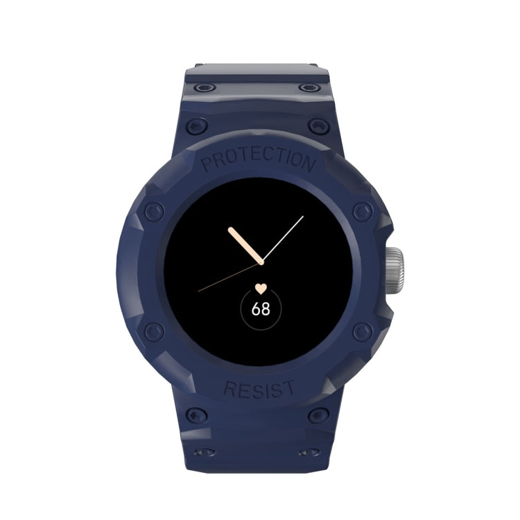 For Google Pixel Watch JUNSUNMAY Integrated TPU Adjustable Elastic Watch Band(Dark Blue) - Watch Bands by JUNSUNMAY | Online Shopping UK | buy2fix