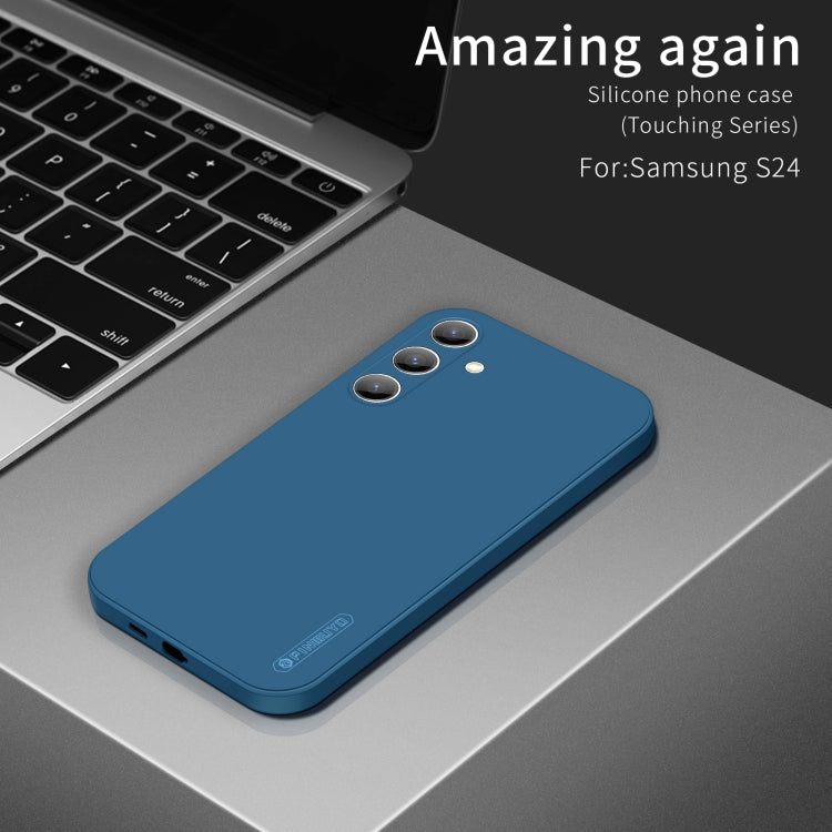 For Samsung Galaxy S24 5G PINWUYO Sense Series Liquid Silicone TPU Phone Case(Blue) - Galaxy S24 5G Cases by PINWUYO | Online Shopping UK | buy2fix