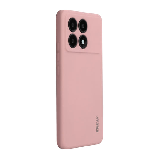 For Xiaomi Poco F6 Pro / Redmi K70 ENKAY Hat-Prince Liquid Silicone Shockproof Soft Phone Case(Pink) - K70 Cases by ENKAY | Online Shopping UK | buy2fix