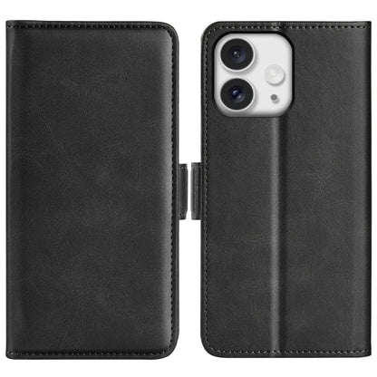 For iPhone 16 Pro Max Dual-side Magnetic Buckle Horizontal Flip Leather Phone Case(Black) - iPhone 16 Pro Max Cases by buy2fix | Online Shopping UK | buy2fix