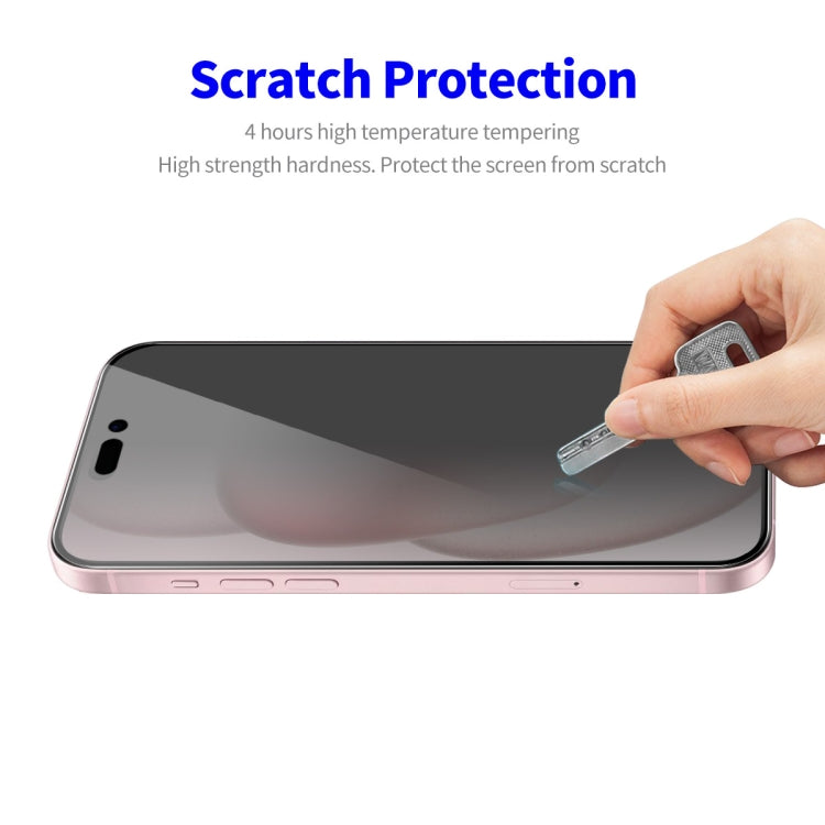 For iPhone 16 Plus ENKAY Hat-Prince 28 Degree Anti-peeping Tempered Glass Full Screen Film - iPhone 16 Plus Tempered Glass by ENKAY | Online Shopping UK | buy2fix