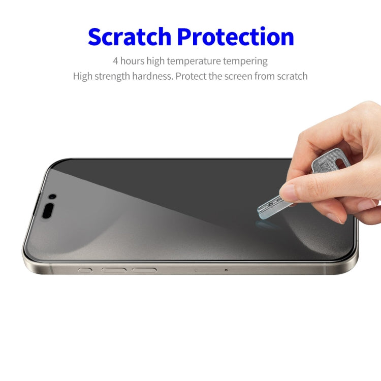 For iPhone 16 Pro Max 2pcs ENKAY Hat-Prince 28° Anti-peeping Tempered Glass Protector Full Screen Film - iPhone 16 Pro Max Tempered Glass by ENKAY | Online Shopping UK | buy2fix