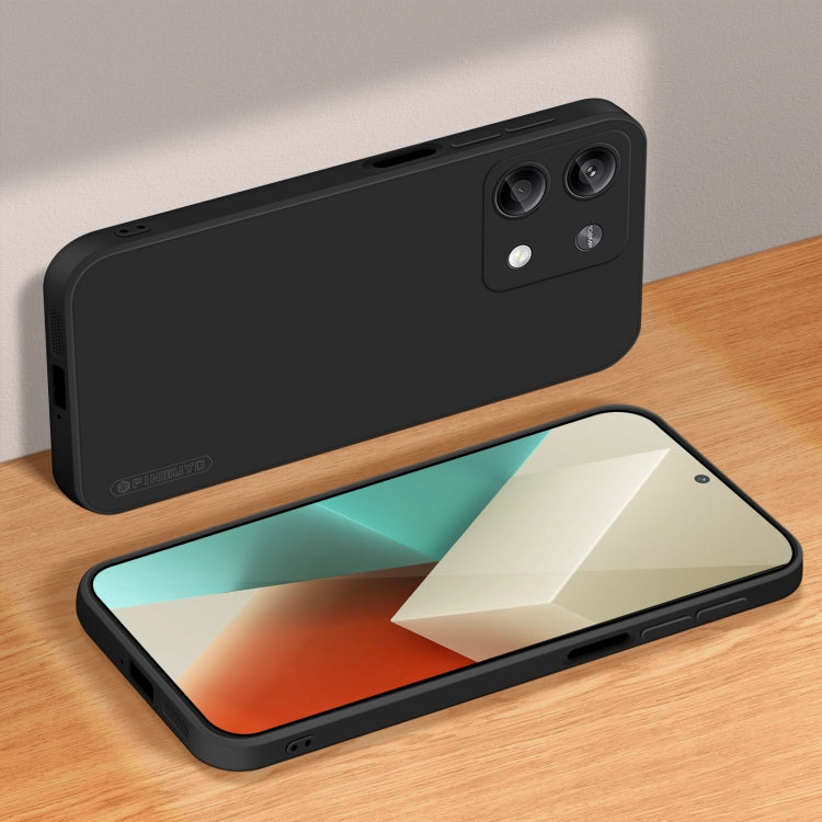 For Xiaomi Redmi Note 13 PINWUYO Sense Series Liquid Silicone TPU Phone Case(Black) - Note 13 Cases by PINWUYO | Online Shopping UK | buy2fix