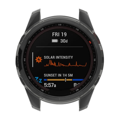 For Garmin Fenix 7S Pro Half-Package TPU Watch Protective Case(Transparent Orange) - Watch Cases by buy2fix | Online Shopping UK | buy2fix