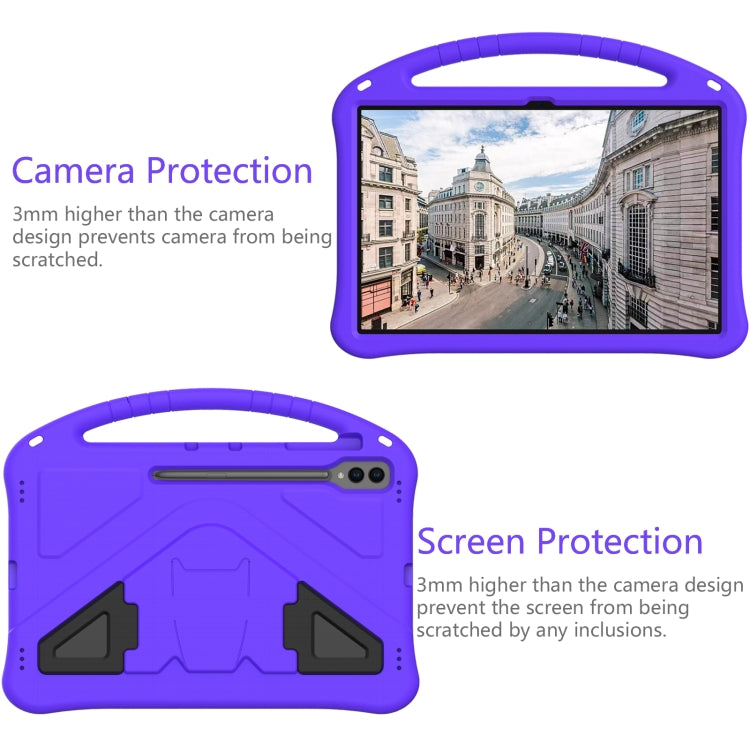 For Samsung Galaxy Tab S9 Ultra EVA Shockproof Tablet Case with Holder(Purple) - Galaxy Tab S9 Ultra Cases by buy2fix | Online Shopping UK | buy2fix