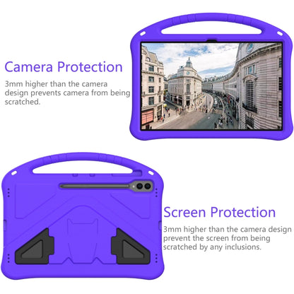 For Samsung Galaxy Tab S9 Ultra EVA Shockproof Tablet Case with Holder(Purple) - Galaxy Tab S9 Ultra Cases by buy2fix | Online Shopping UK | buy2fix