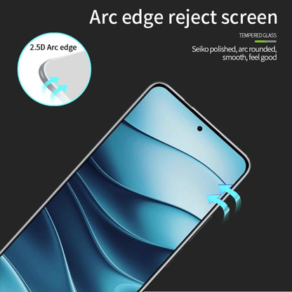 For Xiaomi Redmi Note 14 5G MOFI 9H 2.5D Full Screen Tempered Glass Film(Black) - Note 14 Tempered Glass by MOFI | Online Shopping UK | buy2fix