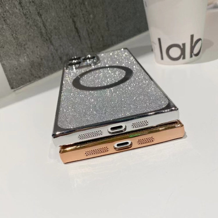 For iPhone 11 Pro Max Square Gradient Magsafe Electroplating TPU Phone Case(Green) - iPhone 11 Pro Max Cases by buy2fix | Online Shopping UK | buy2fix