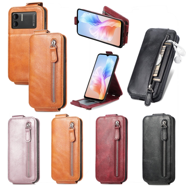 For DOOGEE X98 Pro / X98 Zipper Wallet Vertical Flip Leather Phone Case(Pink) - Doogee Cases by buy2fix | Online Shopping UK | buy2fix