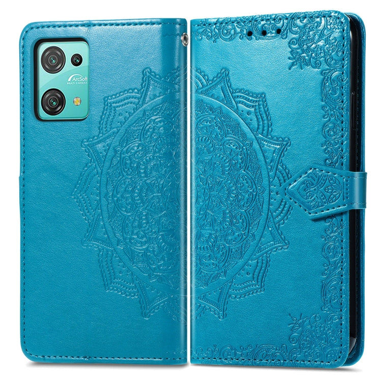 For Blackview C30 Mandala Flower Embossed Leather Phone Case(Blue) - More Brand by buy2fix | Online Shopping UK | buy2fix