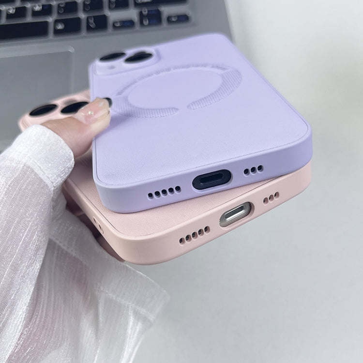 For iPhone 14 Pro MagSafe Leather All-inclusive TPU Shockproof Phone Case(Purple) - iPhone 14 Pro Cases by buy2fix | Online Shopping UK | buy2fix