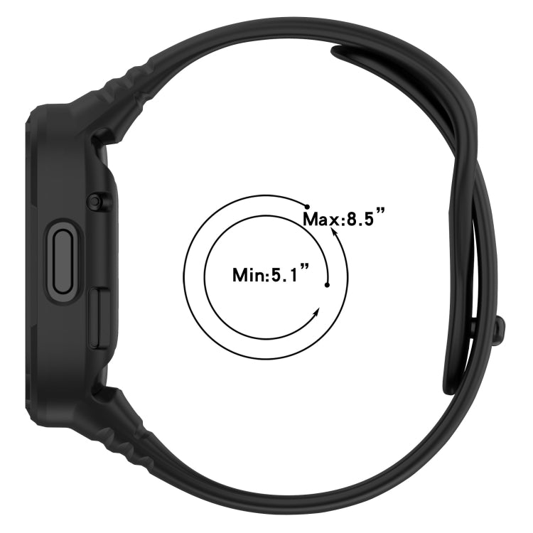 For Redmi Watch 3 Integrated Fully Enclosed Silicone Watch Band(Black) - Watch Bands by buy2fix | Online Shopping UK | buy2fix