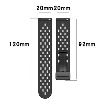 For Amazfit GTS 4 20mm Folding Magnetic Clasp Silicone Watch Band(Blue) - Watch Bands by buy2fix | Online Shopping UK | buy2fix