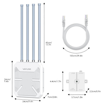 WAVLINK WN573HX1 WiFi 6 AX1800 IP67 Waterproof Outdoor Dual Band Wireless WiFi Routers, Plug:US Plug - Wireless Routers by WAVLINK | Online Shopping UK | buy2fix