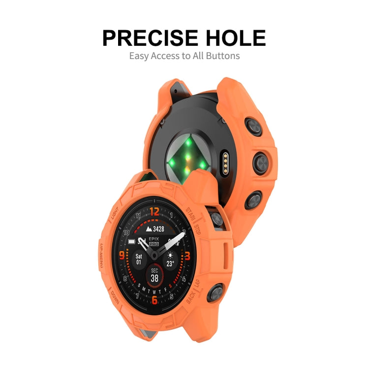 For Garmin Epix Pro 51mm / Fenix 7X / 7X Pro ENKAY Hat-Prince TPU Armor Designed Watch Protective Case(Dark Green) - Watch Cases by ENKAY | Online Shopping UK | buy2fix