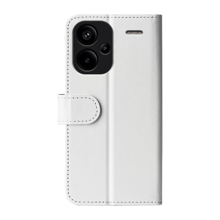 For Xiaomi Redmi Note 13 Pro+ R64 Texture Horizontal Flip Leather Phone Case(White) - Note 13 Pro+ Cases by buy2fix | Online Shopping UK | buy2fix