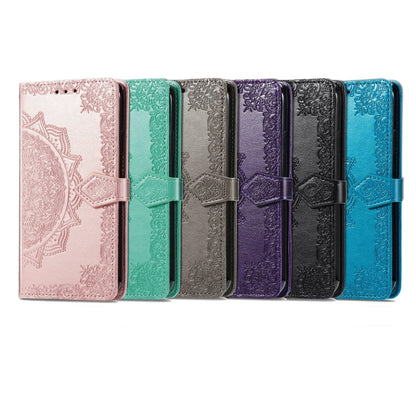 For Xiaomi Redmi K70 Pro Mandala Flower Embossed Leather Phone Case(Blue) - K70 Pro Cases by buy2fix | Online Shopping UK | buy2fix