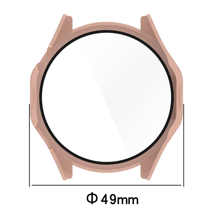 For Huawei Watch GT 4 46mm PC + Tempered Film Integrated Watch Protective Case(Ivory White) - Watch Cases by buy2fix | Online Shopping UK | buy2fix