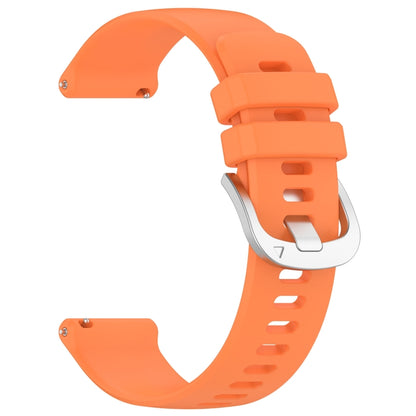 For Garmin Vivomove HR Sport Liquid Glossy Silver Buckle Silicone Watch Band(Orange) - Watch Bands by buy2fix | Online Shopping UK | buy2fix