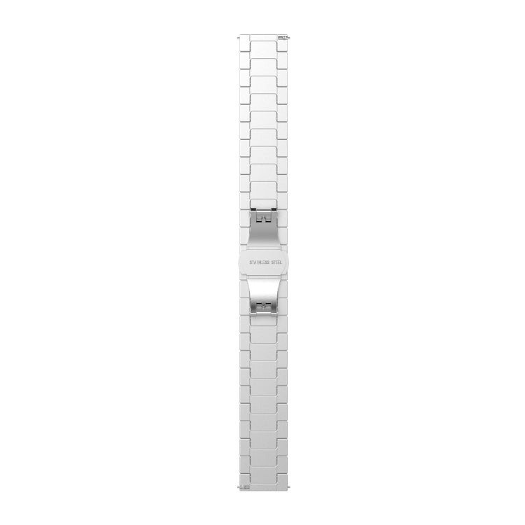 For Garmin Vivoactive 4S One Bead Butterfly Buckle Stainless Steel Metal Watch Band(Silver) - Watch Bands by buy2fix | Online Shopping UK | buy2fix