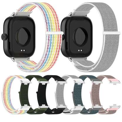 For Redmi Watch 4 Nylon Loop Metal Connector Watch Band(White) - Watch Bands by buy2fix | Online Shopping UK | buy2fix