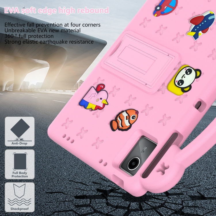 For DOOGEE T30 Pro 11 2023 Handle Kickstand Children EVA Shockproof Tablet Case(Pink) - Others by buy2fix | Online Shopping UK | buy2fix