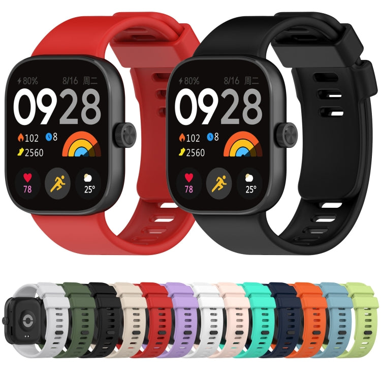 For Redmi Watch 4 Solid Color Silicone Sports Watch Band(Grey) - Watch Bands by buy2fix | Online Shopping UK | buy2fix