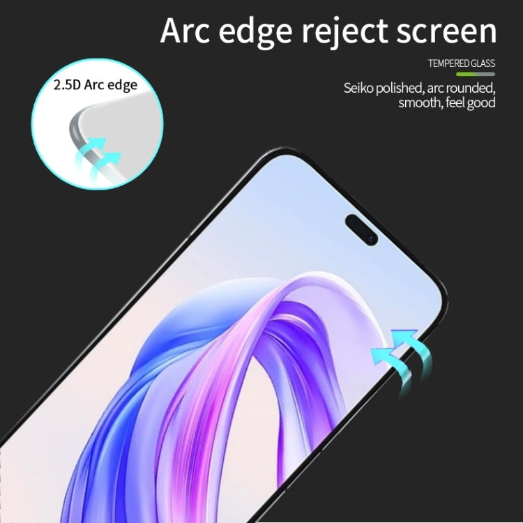 For Honor X50i+ / Play 8T Pro PINWUYO 9H 2.5D Full Screen Tempered Glass Film(Black) - Honor Tempered Glass by PINWUYO | Online Shopping UK | buy2fix