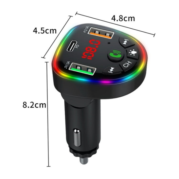 P25 Phone Dual USB Cigarette Lighter Charger Bluetooth Hands-Free Car Player - Car Charger by buy2fix | Online Shopping UK | buy2fix