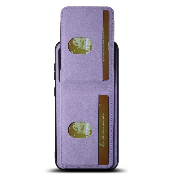 For Samsuny Galaxy S24+ 5G Suteni H03 Litchi Leather Card Bag Stand Back Phone Case(Purple) - Galaxy S24+ 5G Cases by Suteni | Online Shopping UK | buy2fix