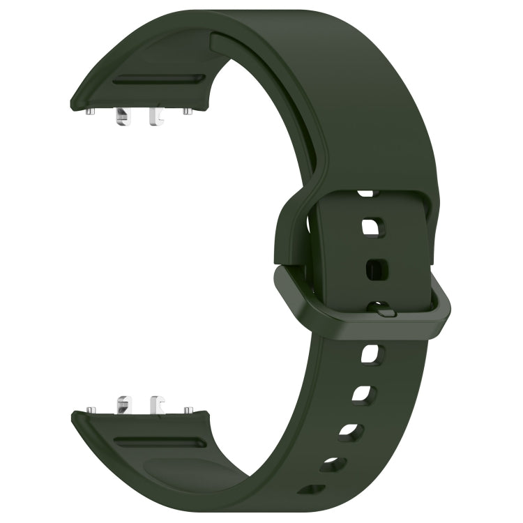 For Samsung Galaxy Fit 3 SM-R390 Solid Color Buckle Silicone Watch Band(Dark Green) - Watch Bands by buy2fix | Online Shopping UK | buy2fix