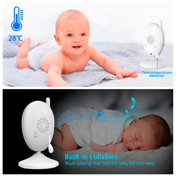 R306 Room Temperature Monitor Intercom Camera 2.0-inch Night Vision Wireless Baby Monitor(US Plug) - Baby Monitor by buy2fix | Online Shopping UK | buy2fix