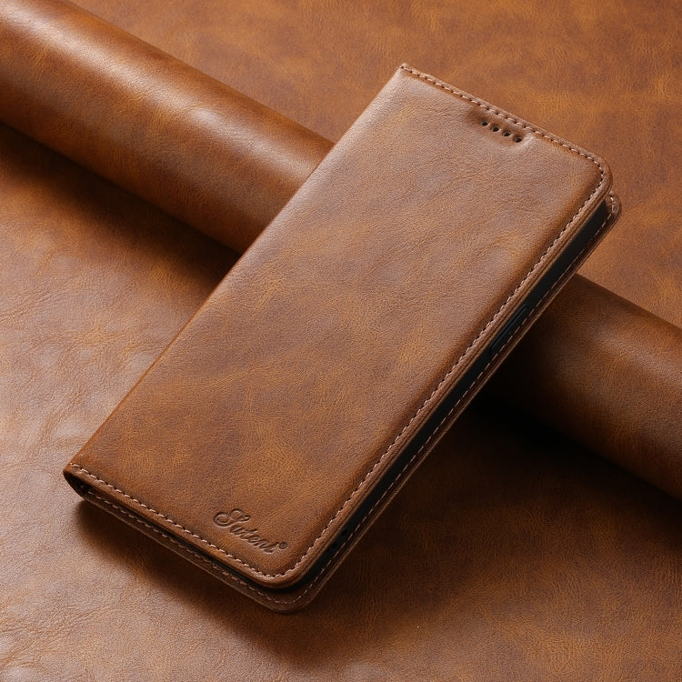 For Samsung Galaxy S24 Ultra 5G Suteni J02 Oil Wax Wallet Leather Phone Case(Brown) - Galaxy S24 Ultra 5G Cases by Suteni | Online Shopping UK | buy2fix