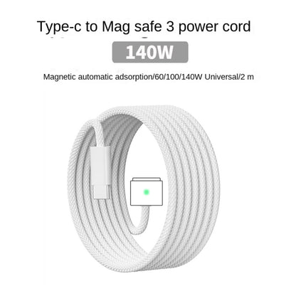 UK Plug 140W USB-C PD Power Adapter with Type-C to Magsafe3 Magnetic Charging Cable, Length: 2 m - Cable & Adapter by buy2fix | Online Shopping UK | buy2fix