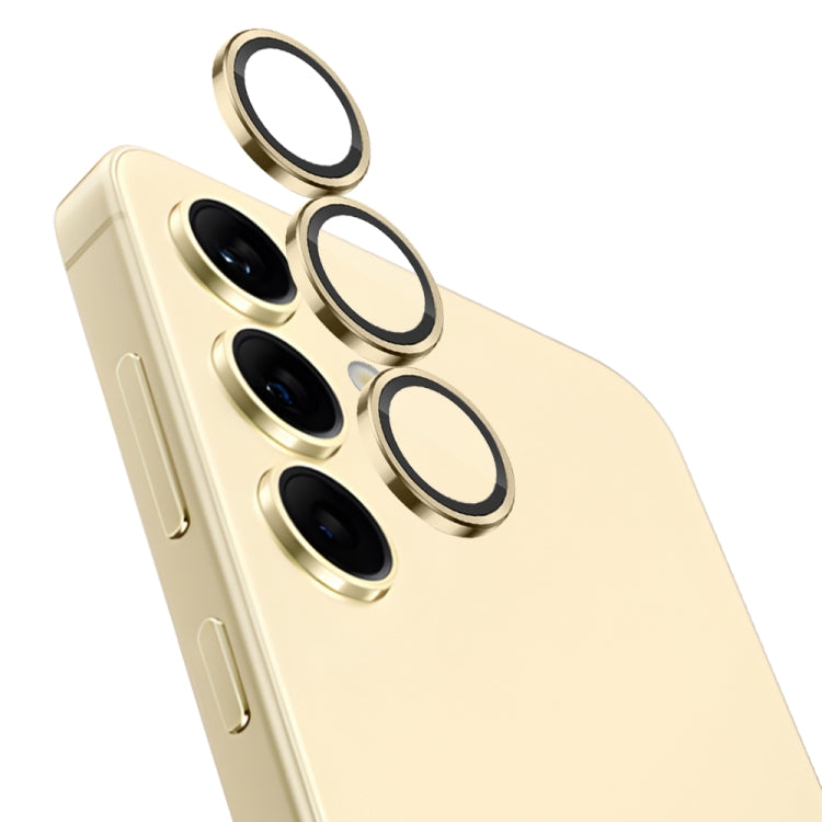 For Samsung Galaxy S24 5G NORTHJO Camera LensCD Vein Metal Ring Tempered Glass Film(Gold) - Galaxy S24 5G Tempered Glass by NORTHJO | Online Shopping UK | buy2fix