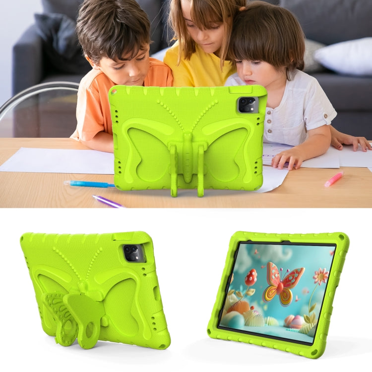 For iPad Pro 11 2024 Butterfly Bracket EVA Shockproof Tablet Case(Grass Green) - iPad Pro 11 2024 Cases by buy2fix | Online Shopping UK | buy2fix