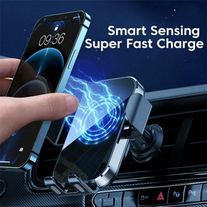 X10 15W Wireless Fast Charging Car Phone Navigation Holder(黑色) - Car Holders by buy2fix | Online Shopping UK | buy2fix