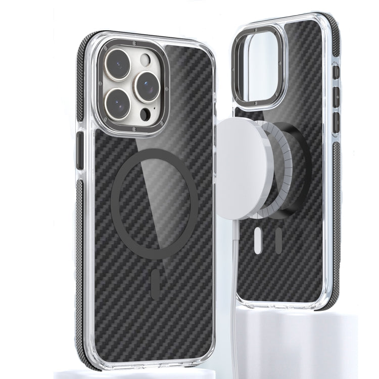 For iPhone 13 Pro Magsafe Dual-Color Carbon Fiber Phone Case(Black) - iPhone 13 Pro Cases by buy2fix | Online Shopping UK | buy2fix