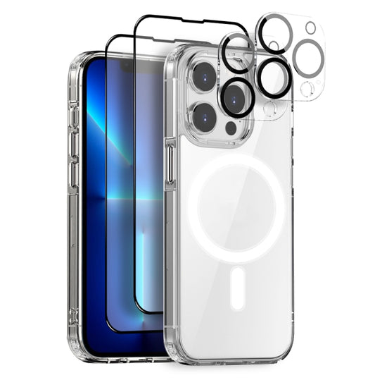 For iPhone 13 Pro NORTHJO 5 in 1 Magsafe Clear Phone Case with 2pcs Screen Film + 2pcs Rear Lens Film - iPhone 13 Pro Cases by NORTHJO | Online Shopping UK | buy2fix