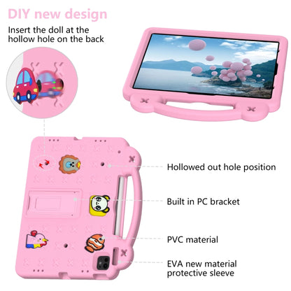 For iPad Air 13 2024 Handle Kickstand Children EVA Shockproof Tablet Case(Pink) - iPad Air 13 2024 Cases by buy2fix | Online Shopping UK | buy2fix