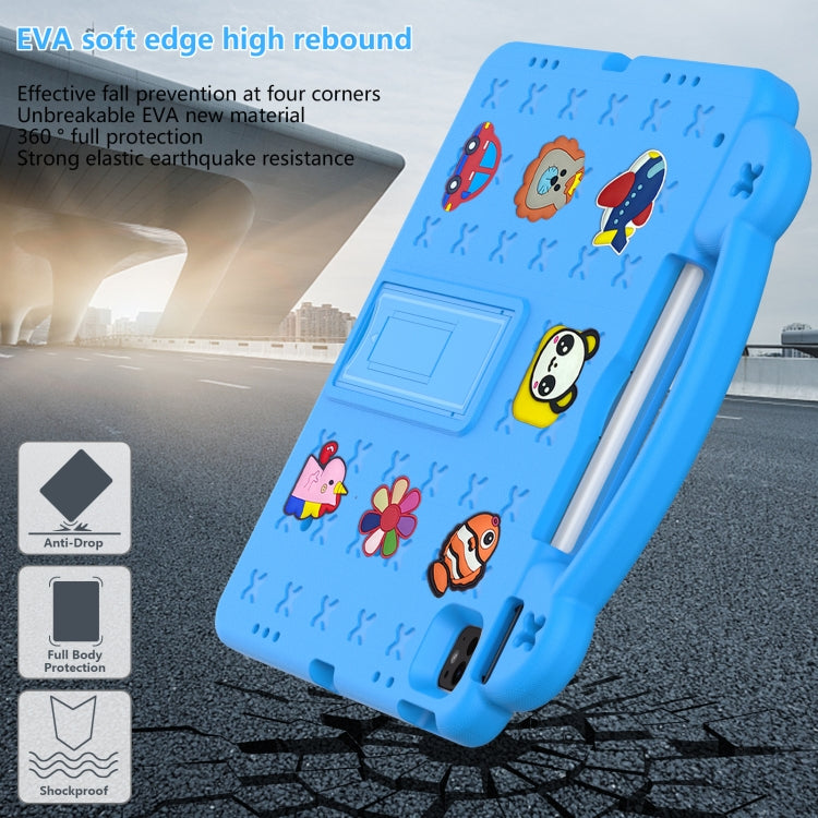 For iPad Pro 13 2024 Handle Kickstand Children EVA Shockproof Tablet Case(Sky Blue) - iPad Pro 13 2024 Cases by buy2fix | Online Shopping UK | buy2fix